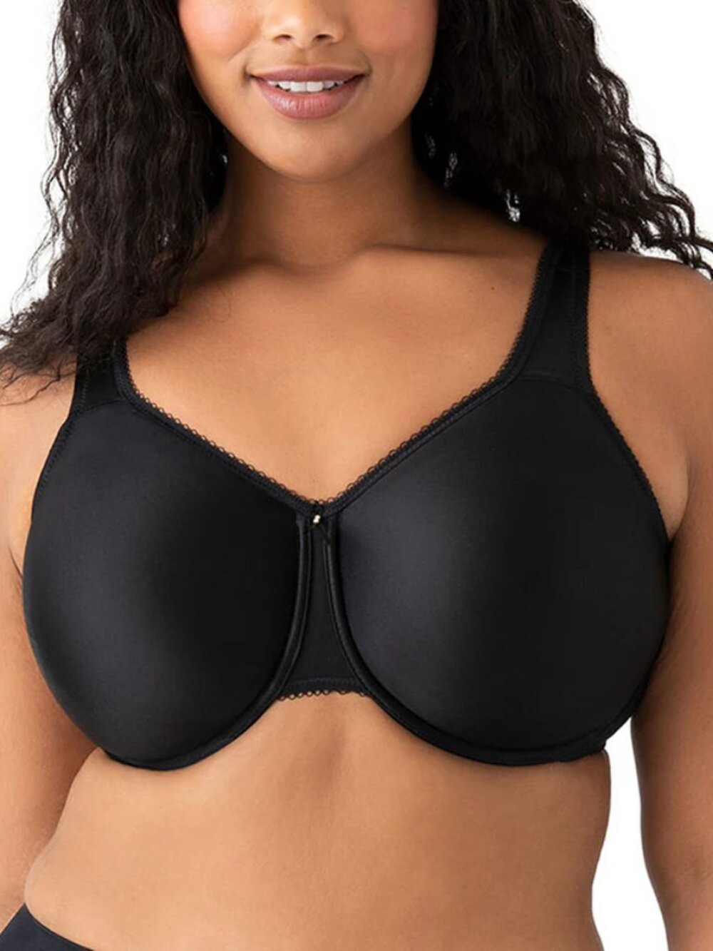 Wacoal Basic Beauty Full Figure Seamless Underwire Bra 855192 Black 40DDD
